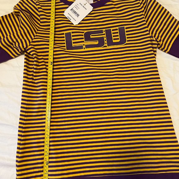 LSU Striped Purple and Gold Tshirt Emerson Street - Picture 2 of 2